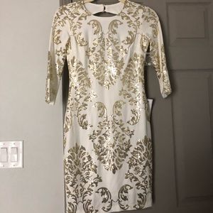 White sequin dress